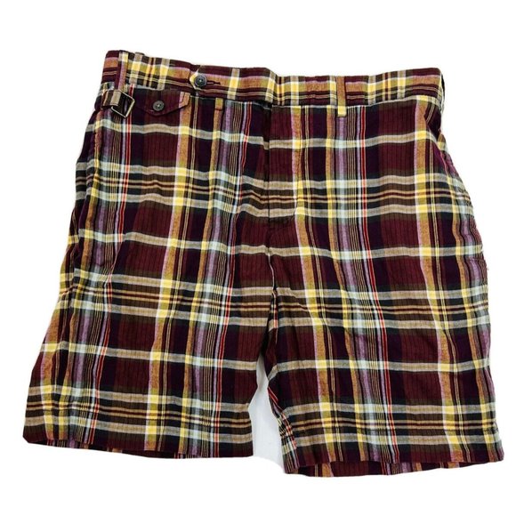 Vintage Polo Ralph Lauren Rainbow India Madras Plaid Chino Shorts